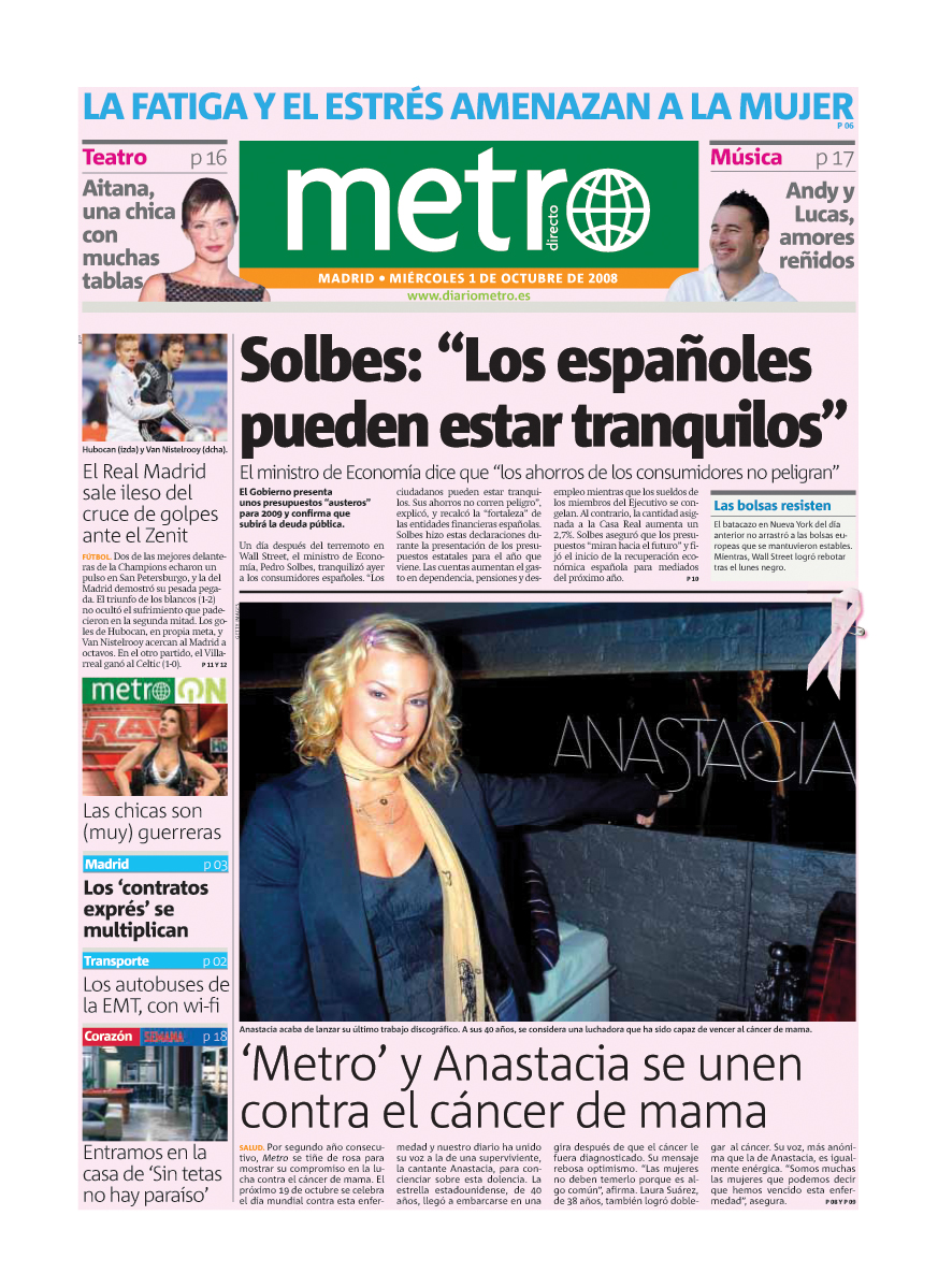 Diario Metro' se tiñe de rosa contra el cáncer de mama Diario Metro' se tiñe de rosa contra el cáncer de mama